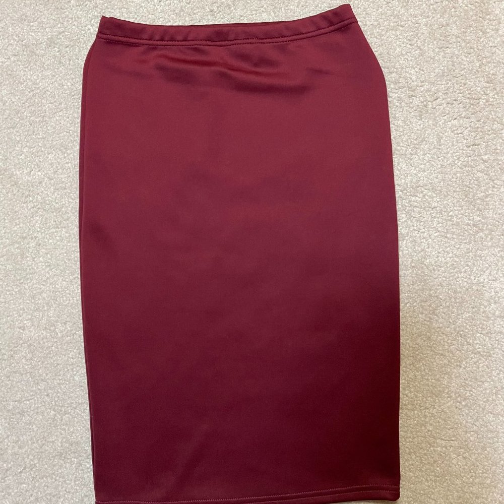 Burgundy Pencil Skirt